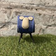 Ceramic Dark Blue Ram Ornament