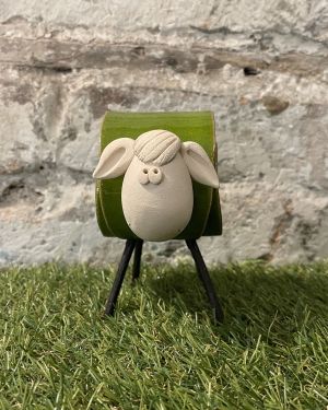 Ceramic Green Sheep Ornament