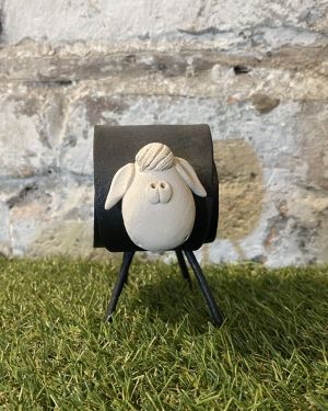Ceramic Black Sheep Ornament