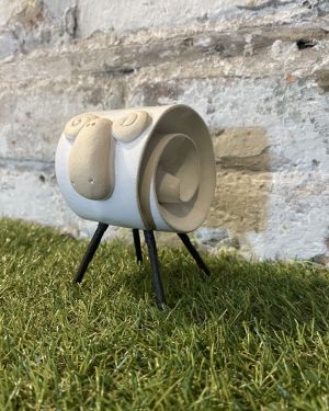 Ceramic White Ram Ornament