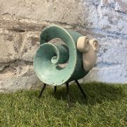 Large Ceramic Turquoise Ram Ornament