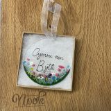 Cymru Am Byth Glass Hanging