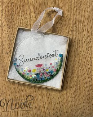 Saundersfoot Glass Hanging