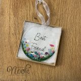 Best Friend Glass Hanging