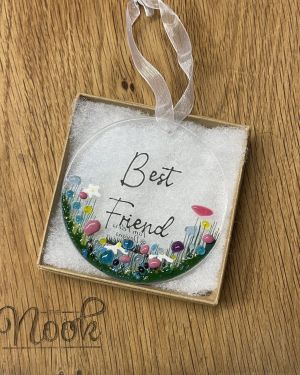 Best Friend Glass Hanging