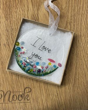 I Love You Glass Hanging