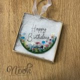 Happy Birthday Glass Hanging