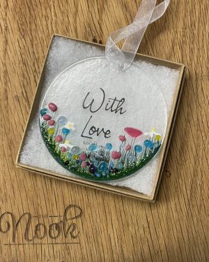 With Love Glass Hanging