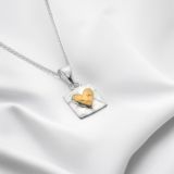 Square Heart Necklace