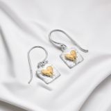 Square Heart Earrings