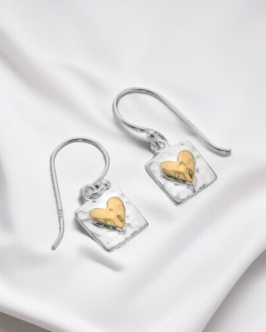 Square Heart Earrings