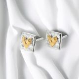 Square Heart Studs