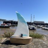 Light Blue Glass Boat