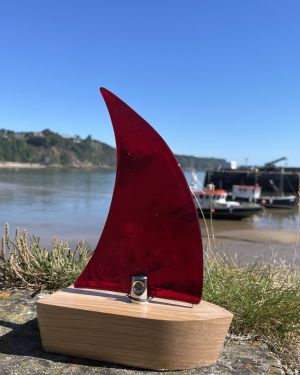 Clear Red Glass Boat
