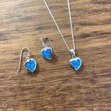 Blue Opalique Heart Jewellery