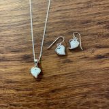White Opalique Heart Jewellery
