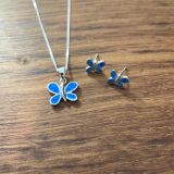 Blue Opalique Butterfly Jewellery