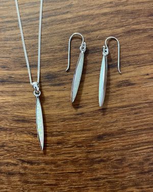 White Opalique Drop Jewellery