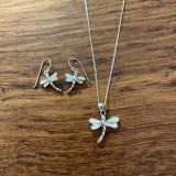 White Opalique Dragonfly Jewellery