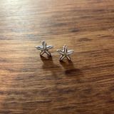 White Opalique Starfish Studs