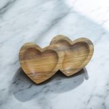 Olivewood Double Heart Dish