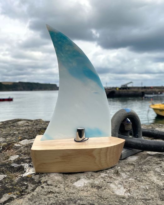 Light Blue Glass Boat