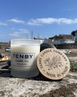 Barafundle Bay Glass Candle