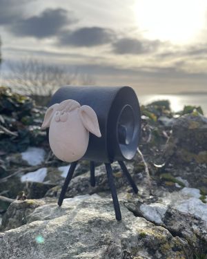 Ceramic Black Sheep Ornament