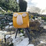 Ceramic Yellow Ram Ornament