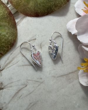 Textured Heart Earrings