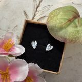 Textured Heart Studs