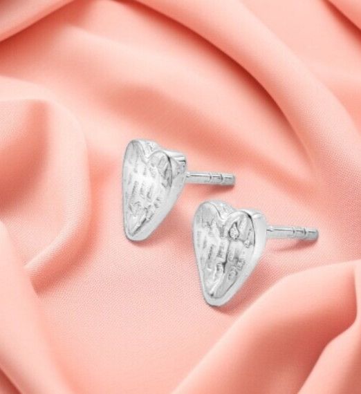 Textured Heart Studs