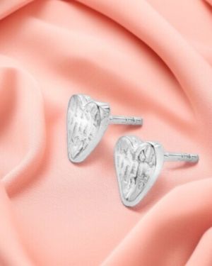 Textured Heart Studs