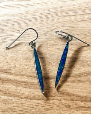 Blue Opalique Drop Earrings