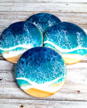 Coastal Resin Coaster