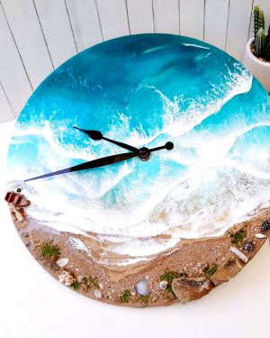 Coastal Resin Clock