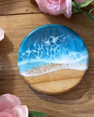 Coastal Resin Coaster