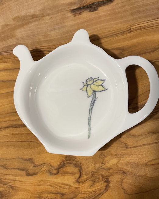 Daffodil Tea Bag Dish