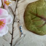 Blue And White Fish Necklace