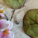 Blue Topaz Sailing Boat Necklace