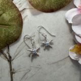 Blue Topaz Starfish Earrings