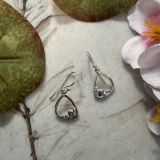 Blue Topaz Organic Shape Earrings