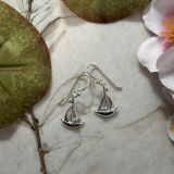 Blue Topaz Sailing Boat Earrings