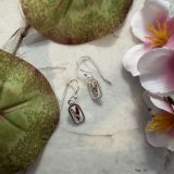 Rectangular Heart Frame Earrings