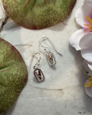 Rectangular Heart Frame Earrings