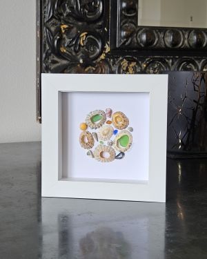 Seashell And Sea Glass Frame