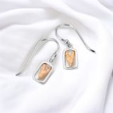 Rectangular Heart Frame Earrings