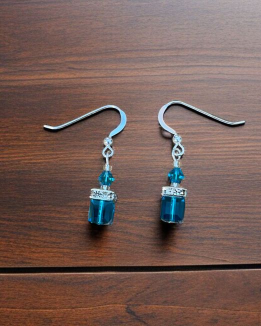 Turquoise Crystal Earrings