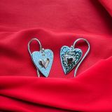 Rose Gold Textured Heart Earrings