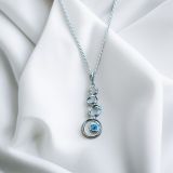 Blue Topaz Pebble Necklace